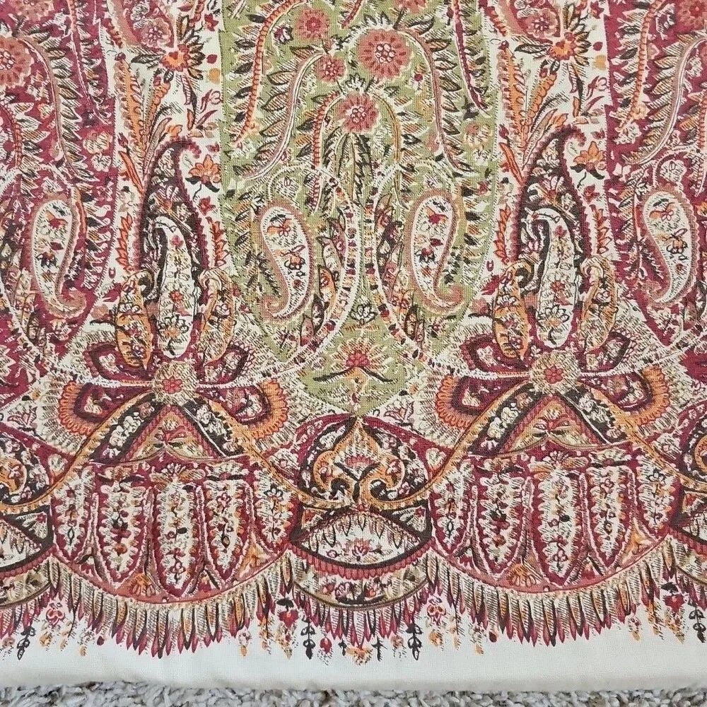 Pottery Barn Linen Cotton Paisley Pillow Covers Lumbar Square Boho Beachy